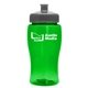 a transparent green bottle & gray lid poly - pure jr. - 18 oz transparent bottle with push pull lid