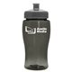 a transparent smoke bottle & gray lid poly - pure jr. - 18 oz transparent bottle with push pull lid