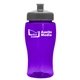 a transparent violet bottle & gray lid poly - pure jr. - 18 oz transparent bottle with push pull lid
