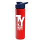 a navy blue lid & red bottle slim double - wall insulated bottle with drink - thru lid - 16 oz