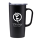 aerial view a matte black 20 oz yukon mug, image 1 of 4