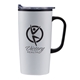 aerial view a matte white 20 oz yukon mug, image 1 of 4