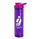 a pink lid & transparent-violet bottle 24 oz slim fit halcyon water bottles with drink - thru lid