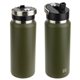 aerial view a olive nayad(r) ranger 26 oz stainless double - wall bottle with flip - top spout, image 1 of 5