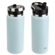 aerial view a seafoam blue nayad(r) ranger 26 oz stainless double - wall bottle with flip - top spout, image 1 of 2