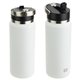 aerial view a white nayad(r) ranger 26 oz stainless double - wall bottle with flip - top spout, image 1 of 2
