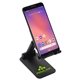 aerial view a black easel adjustable phone stand, image 1 of 3