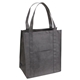 aerial view a gray sunray rpet reusable shopping bag, image 1 of 2