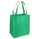 aerial view a lime green sunray rpet reusable shopping bag, image 1 of 2