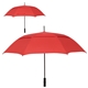 aerial view a red cheshire vented auto - open golf umbrella, image 1 of 2