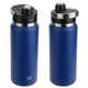 aerial view a navy blue nayad(r) traveler 26 oz stainless double - wall bottle with twist - top spout, image 1 of 2
