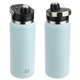 aerial view a seafoam blue nayad(r) traveler 26 oz stainless double - wall bottle with twist - top spout, image 1 of 2