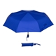 aerial view a royal blue horizon 44 arc auto open + close portable umbrella, image 1 of 2