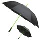 aerial view a lime green parkside auto - open umbrella with contrasting color frame, image 1 of 3