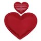 aerial view a red heart nylon - covered hot / cold pack, image 1 of 2
