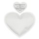 aerial view a white heart nylon - covered hot / cold pack, image 1 of 2