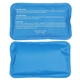 aerial view a blue rectangle nylon - covered hot / cold pack, image 1 of 3