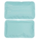 aerial view a mint green rectangle nylon - covered hot / cold pack, image 1 of 2