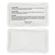 aerial view a white rectangle nylon - covered hot / cold pack, image 1 of 2