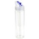 aerial view a blue arena 25 oz pet eco - polyclear(tm) infuser bottle with flip - up lid, image 1 of 2