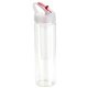 aerial view a red arena 25 oz pet eco - polyclear(tm) infuser bottle with flip - up lid, image 1 of 2