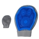 aerial view a blue breeder pet grooming glove, image 1 of 2
