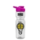 a clear bottle & pink lid champion - 28 oz transparent bottle with drink thru lid