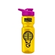 a yellow bottle & pink lid champion - 28 oz transparent bottle with drink thru lid