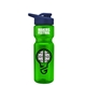 a green bottle & navy blue lid champion - 28 oz transparent bottle with drink thru lid