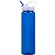 aerial view a blue 32 oz super sipper with straw, image 1 of 2
