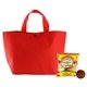 aerial view a red chips salsa snap tote, image 1 of 2