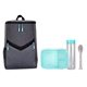 aerial view a mint victory cooler backpack ultimate lunch drink set, image 1 of 2