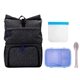 aerial view a blue x line backpack cooler lunch to go combo set, image 1 of 2