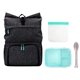 aerial view a mint x line backpack cooler lunch to go combo set, image 1 of 2