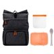 aerial view a orange x line backpack cooler lunch to go combo set, image 1 of 2