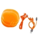 aerial view a orange carry all cable buds set, image 1 of 2