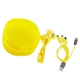 aerial view a yellow carry all cable buds set, image 1 of 2