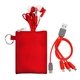 aerial view a red 4- in -1 c to c stretchy kit, image 1 of 2