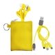 aerial view a yellow 4- in -1 c to c stretchy kit, image 1 of 2