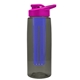 a smoke bottle & pink lid & blue infuser the flair - 26 oz transparent tritan(tm) bottle with drink thru lid and large infuser
