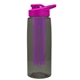 a smoke bottle & pink lid & violet infuser the flair - 26 oz transparent tritan(tm) bottle with drink thru lid and large infuser