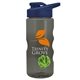 a smoke bottle & navy blue lid & lime green mixing ball mini mountain 22 oz tritan(tm) shaker bottle with drink thru lid