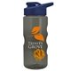 a smoke bottle & navy blue lid & orange mixing ball mini mountain 22 oz tritan(tm) shaker bottle with drink thru lid