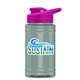 a pink lid & glacier blue bottle upcycle - mini 16 oz rpet sports bottle with drink thru lid - digital