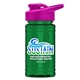 a pink lid & transparent green bottle upcycle - mini 16 oz rpet sports bottle with drink thru lid - digital