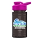 a pink lid & transparent smoke bottle upcycle - mini 16 oz rpet sports bottle with drink thru lid - digital