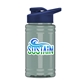 a navy blue lid & glacier blue bottle upcycle - mini 16 oz rpet sports bottle with drink thru lid - digital