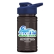 a navy blue lid & transparent smoke bottle upcycle - mini 16 oz rpet sports bottle with drink thru lid - digital