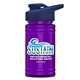 a navy blue lid & transparent violet bottle upcycle - mini 16 oz rpet sports bottle with drink thru lid - digital