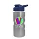 a navy blue lid & silver bottle mini peak - 22 oz tritan(tm) metalike bottle with drink thru lid and digital imprint
